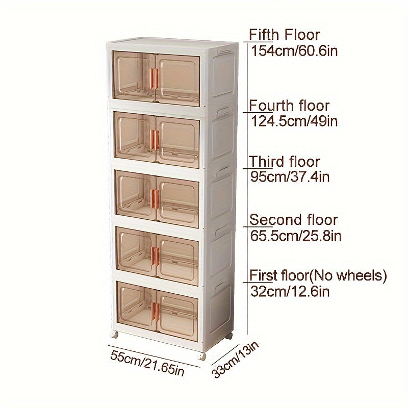 Transparent Storage Cabinet Magnetic Doors-4