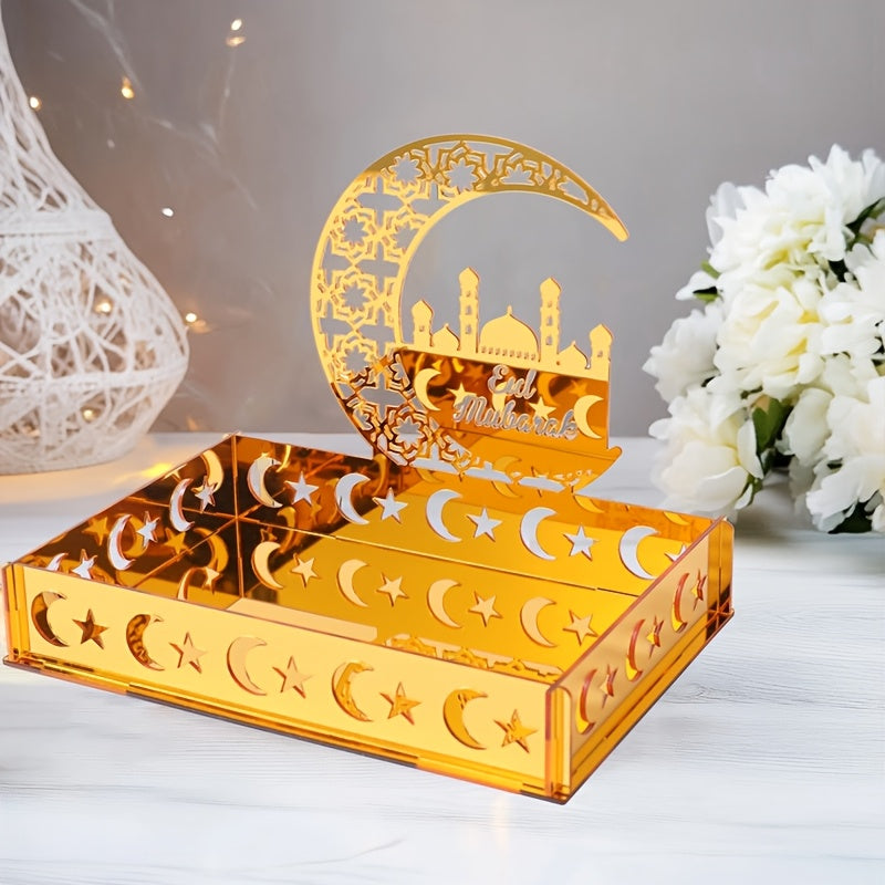 Elegant Crescent Moon & Star Acrylic Tray-4