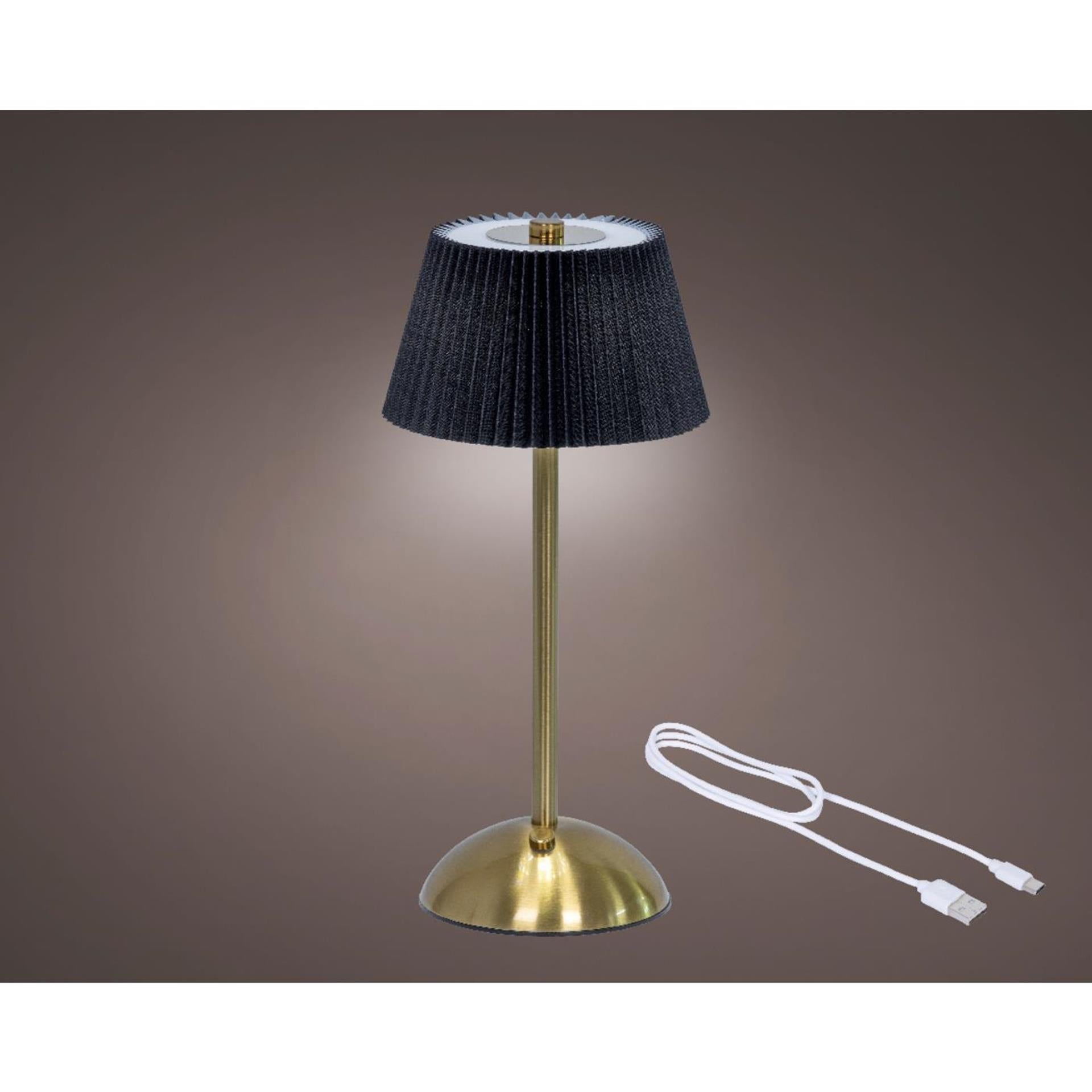 Lumineo LED table lamp rechargeable black h30.5cm-0