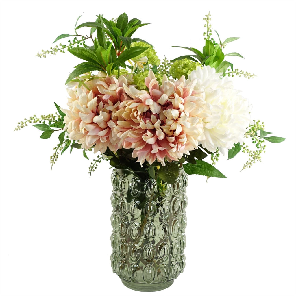 Glass Vase Green Retro Bubble Vase 30cm-1
