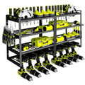 Wall Mounted 4-Tier Metal Tool Rack Organizer-0