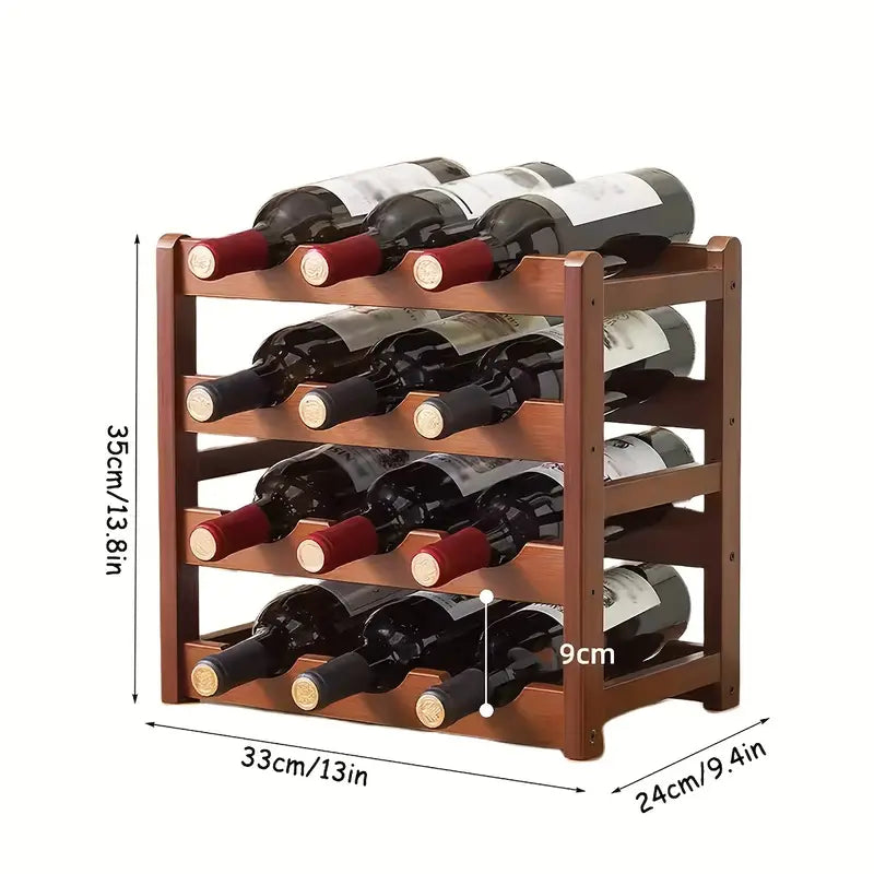 4 tiers Vintage Wine Bottle Rack-4