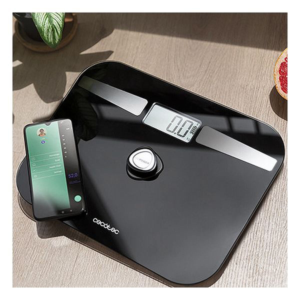 Digital Bathroom Scales Cecotec EcoPower 10200 Smart Healthy LCD Bluetooth 180 kg Black-2