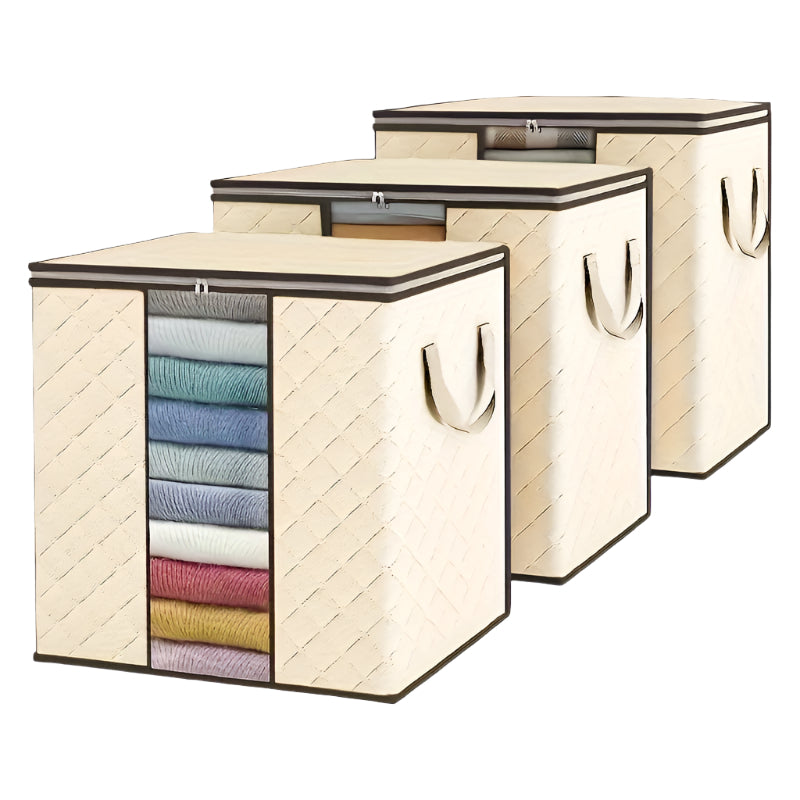 Large Foldable Storage Bins with Handles (3-Pack)-0