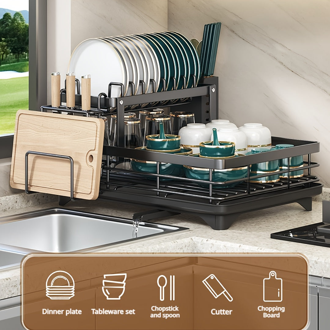 Double-Layer Kitchen Sink Drain Rack-3
