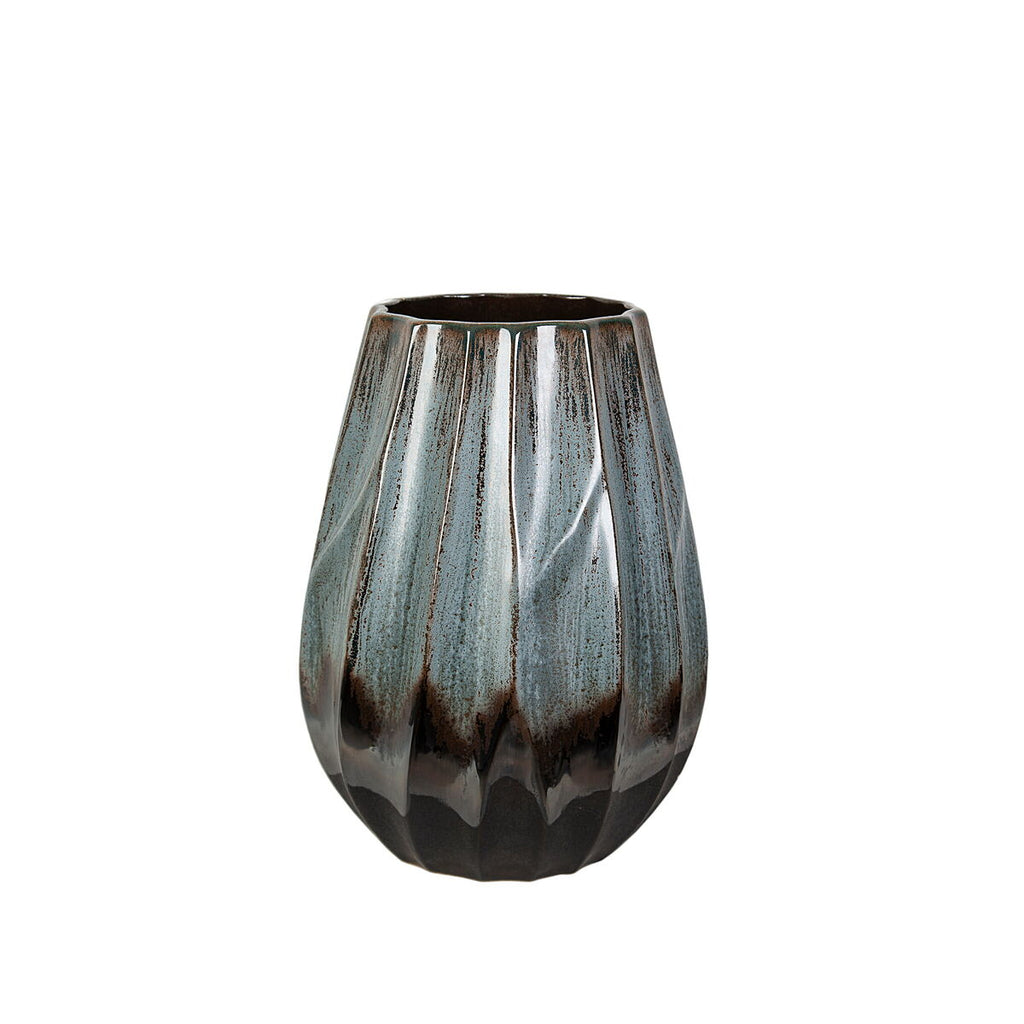 Vase Romimex Blue Black Ceramic-0