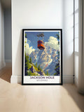 Jackson Hole Wall Art - Tram Tower Wall Art - Wyoming Prints-0