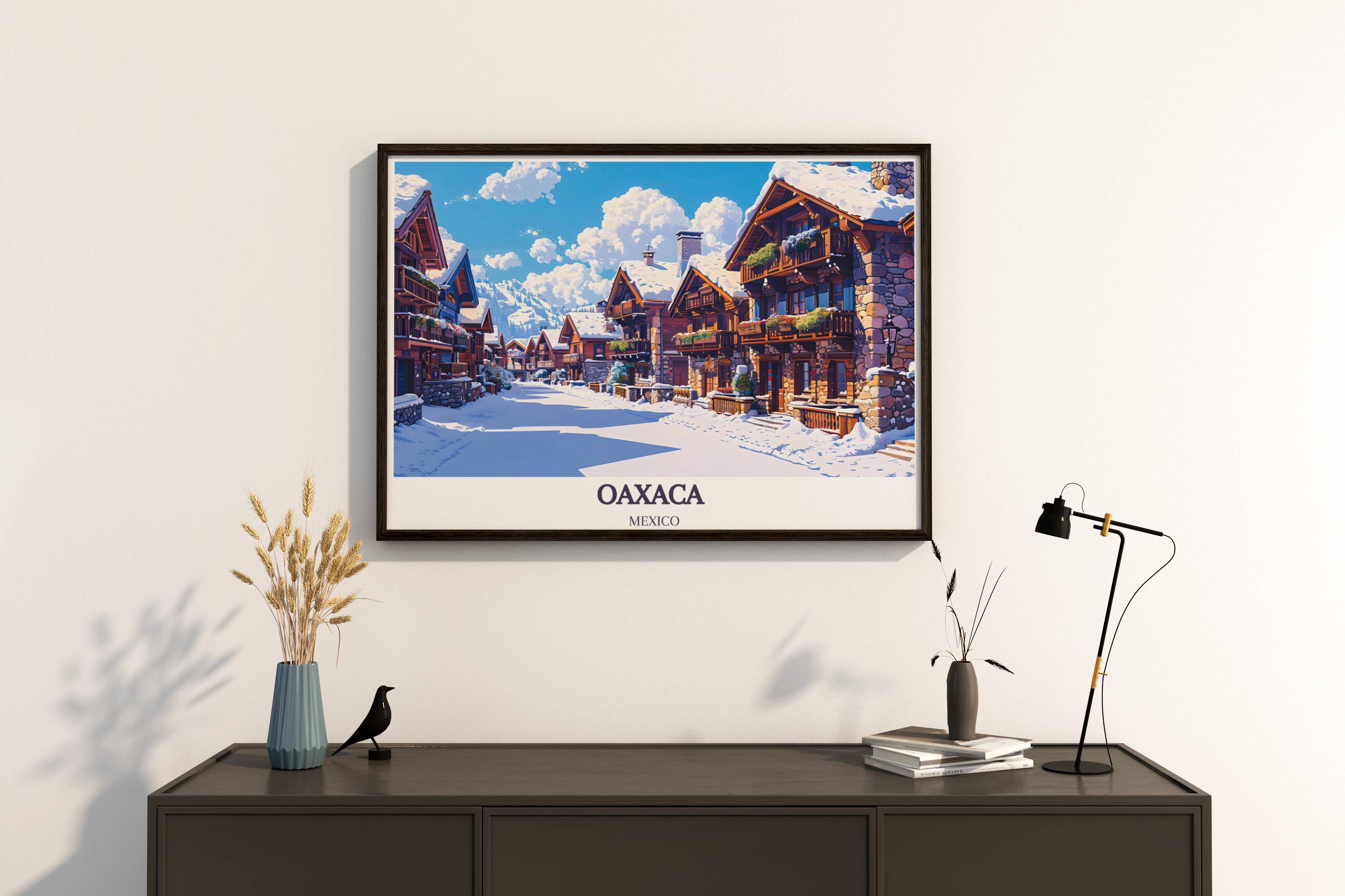 Oaxaca Wall Art - Val d'Isere Village Prints - Mexico Wall Art-0
