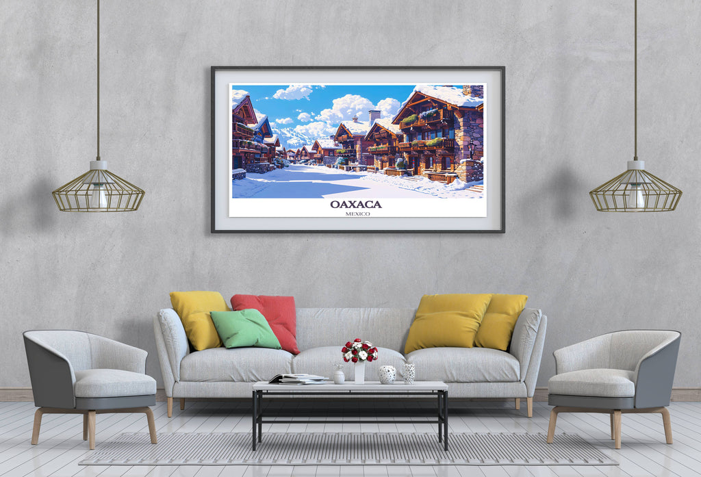 Oaxaca Wall Art - Val d'Isere Village Prints - Mexico Wall Art-1