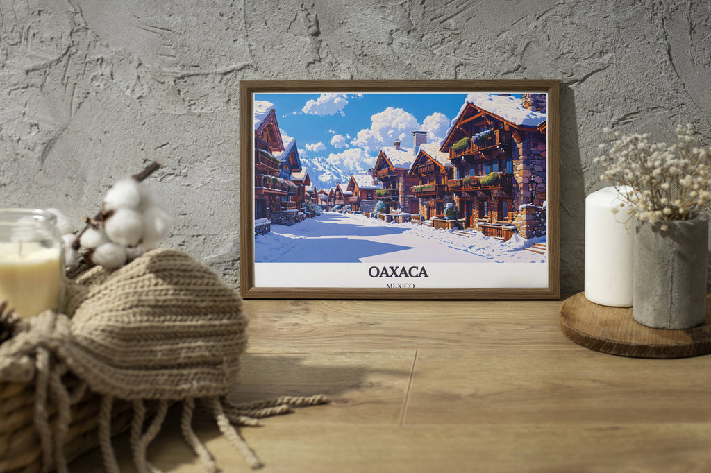 Oaxaca Wall Art - Val d'Isere Village Prints - Mexico Wall Art-2