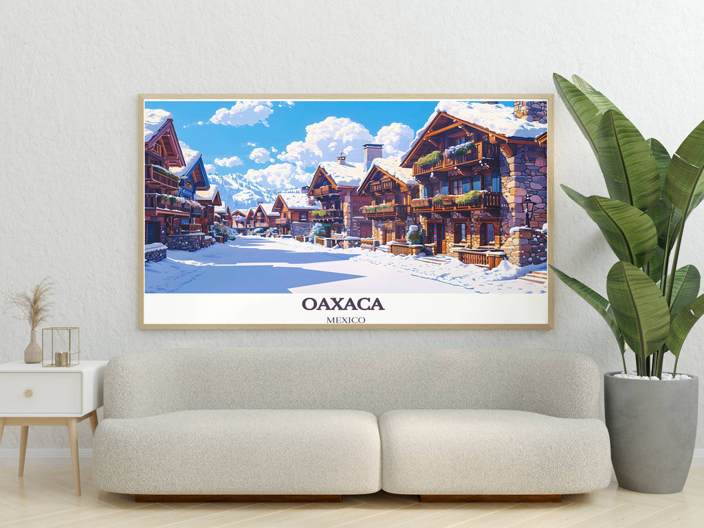 Oaxaca Wall Art - Val d'Isere Village Prints - Mexico Wall Art-3