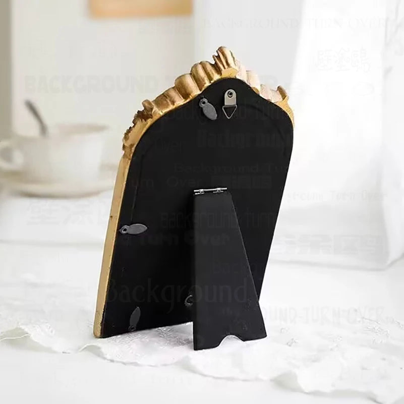 Wedding Golden Vintage Vanity Mirror for Bridal Dressing Table - Antique Inspired Ornate Decor  Makeup Mirror M002