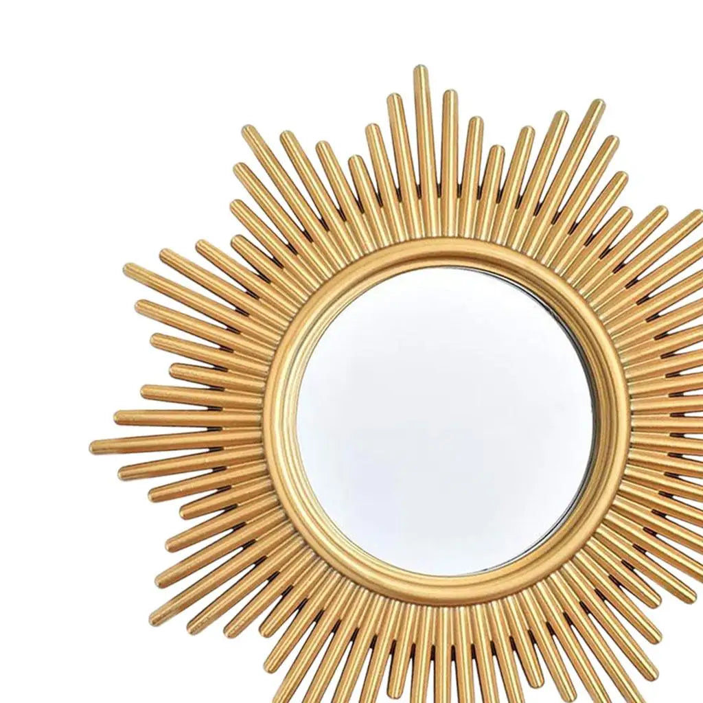 European Style Decorative Round Mirror Plastic Framed Vanity Wall Mirror for Entryways Makeup Room Living Room