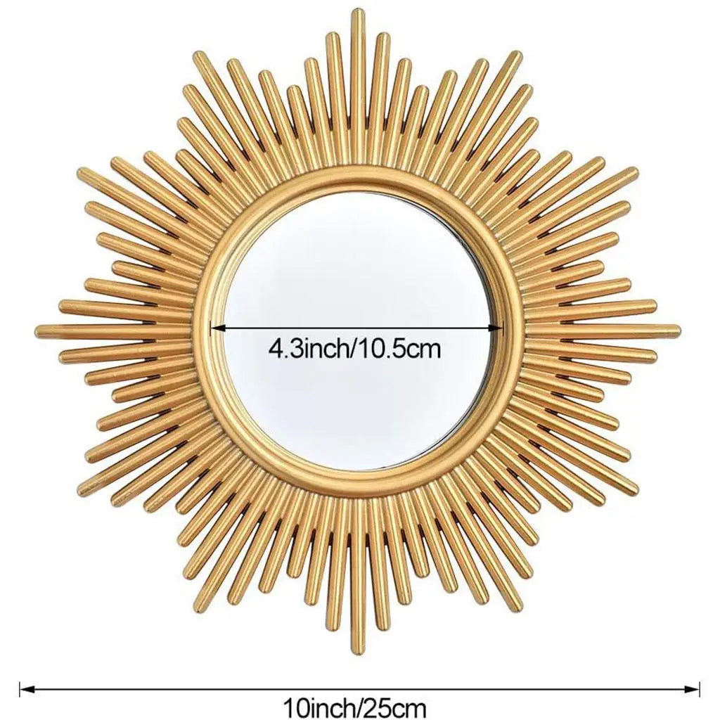 European Style Decorative Round Mirror Plastic Framed Vanity Wall Mirror for Entryways Makeup Room Living Room