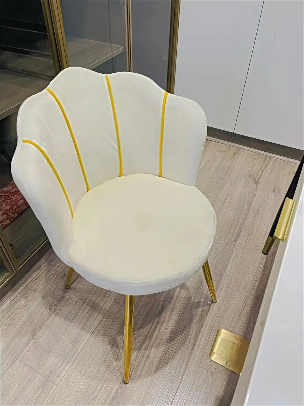 Modern Nordic Velvet Dressing Chair - Bedroom & Living Room Furniture-3