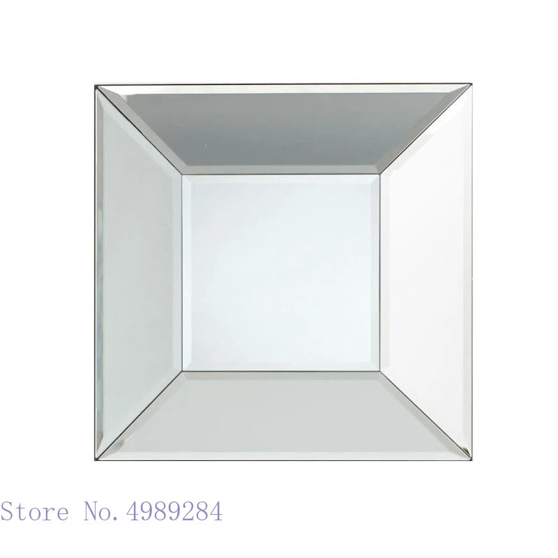 Background Wall Decorative Mirror Square Wall Mirror Ornaments Living Room Wall Hanging Combination Home Decoration Accessories