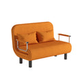 Orange Foldable Sofa Bed - Convertible Chair with Adjustable Height - Single Stool Design-0