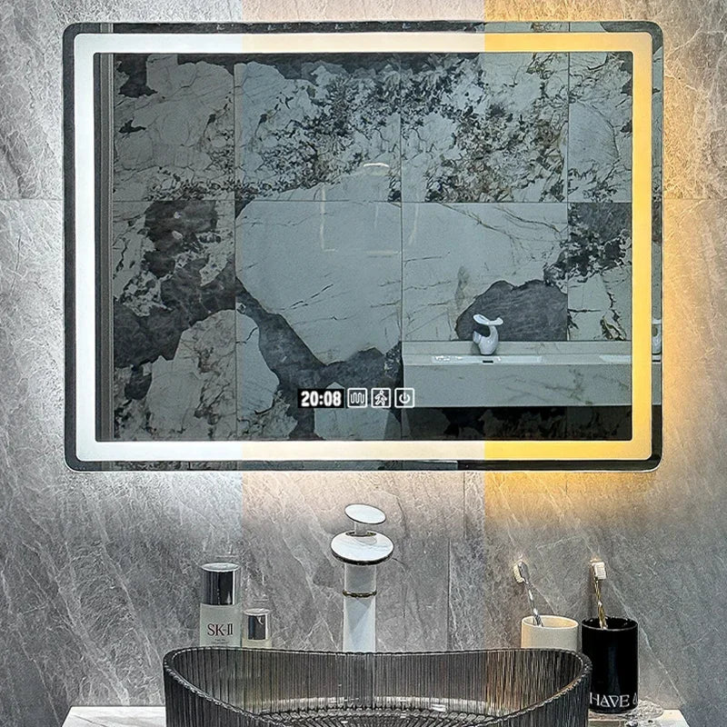 Wall Hanging Mirror Bathroom Light Modern Vanity Aesthetic Nordic Luxury Mirror Long Funky Art Big Spiegel Wand Home Products