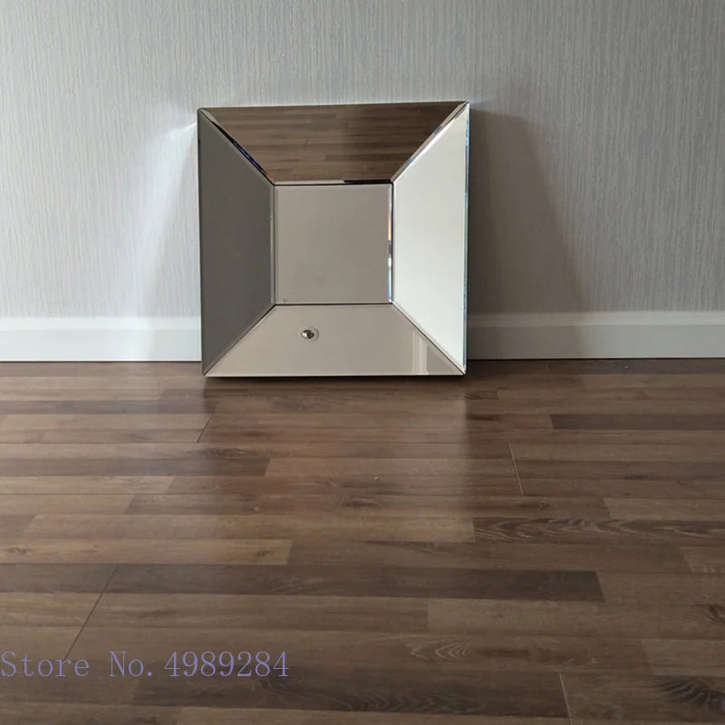 Background Wall Decorative Mirror Square Wall Mirror Ornaments Living Room Wall Hanging Combination Home Decoration Accessories