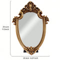 1PC, Resin Material European Classical Style Gold Pattern Special-Shaped Mirror Ornament, Can Be Hung or Placed