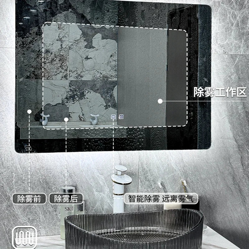 Wall Hanging Mirror Bathroom Light Modern Vanity Aesthetic Nordic Luxury Mirror Long Funky Art Big Spiegel Wand Home Products