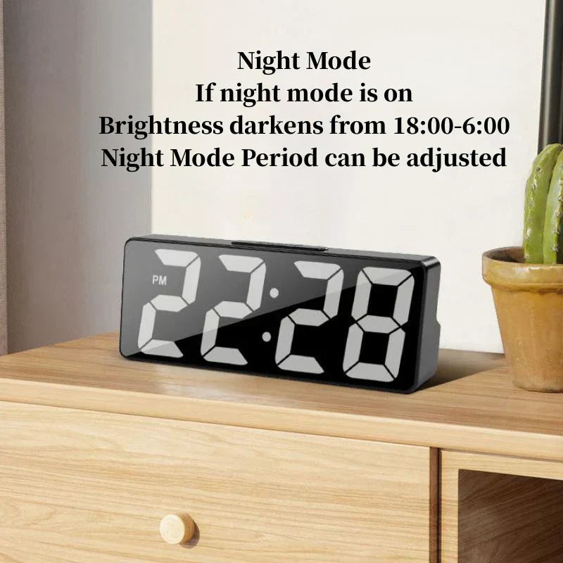 Voice Control Digital Alarm Clock – Led Display-3