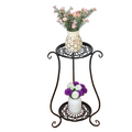 Black European Double-layer Flower Rack-0