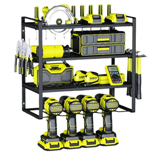 4-Layer Wall Mount Drill Holder Rack Organizer-0