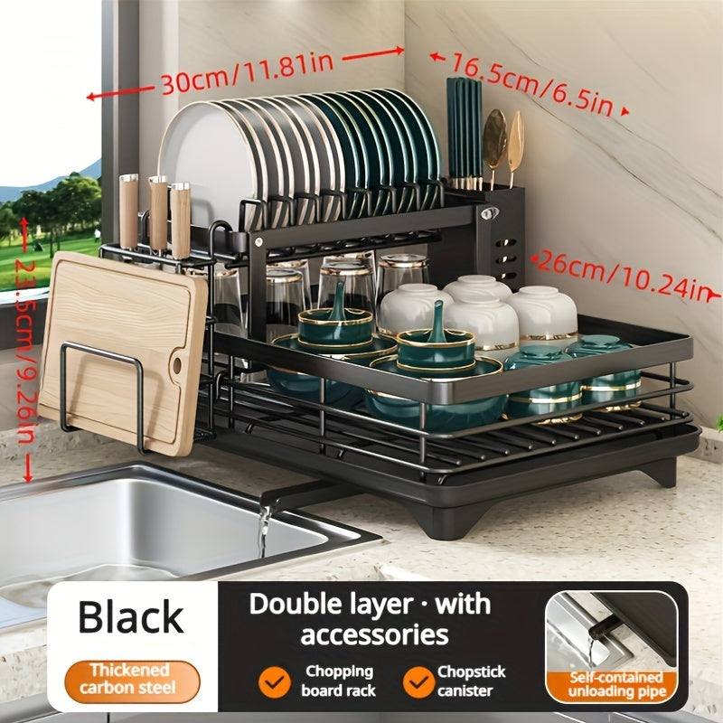 Double-Layer Kitchen Sink Drain Rack-2
