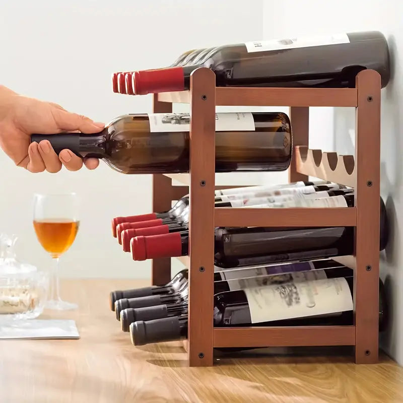 4 tiers Vintage Wine Bottle Rack-2