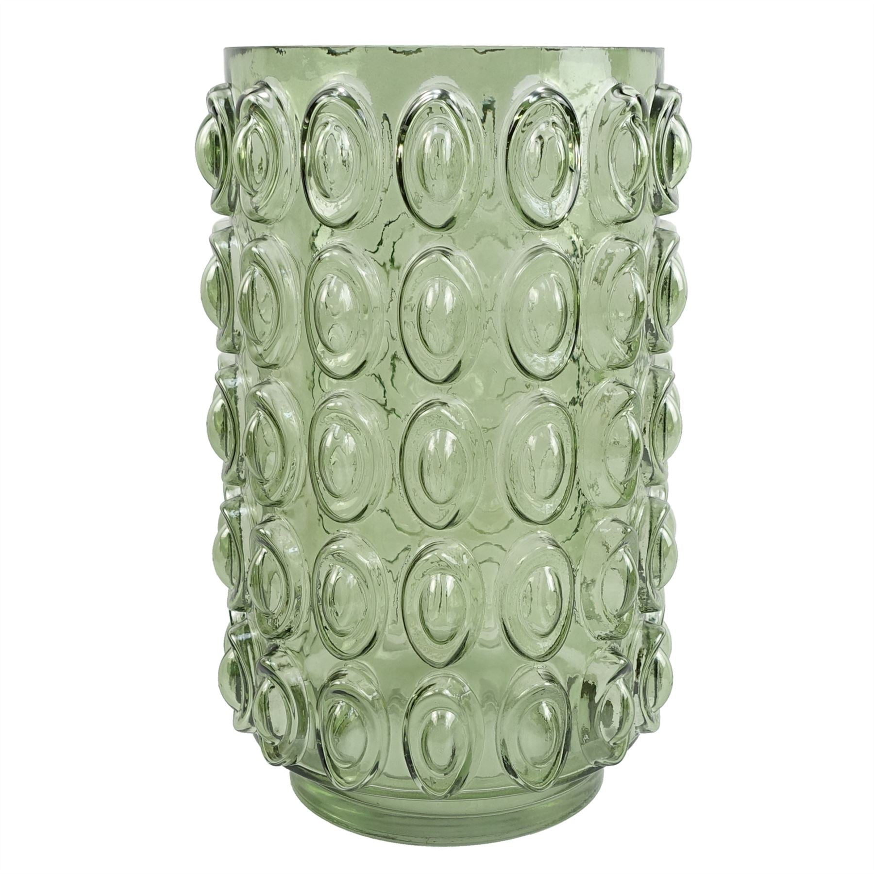 Glass Vase Green Retro Bubble Vase 30cm-0