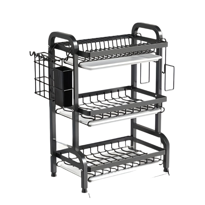 Dish Rack with Utensil & Board Holder (3-Tier)-0
