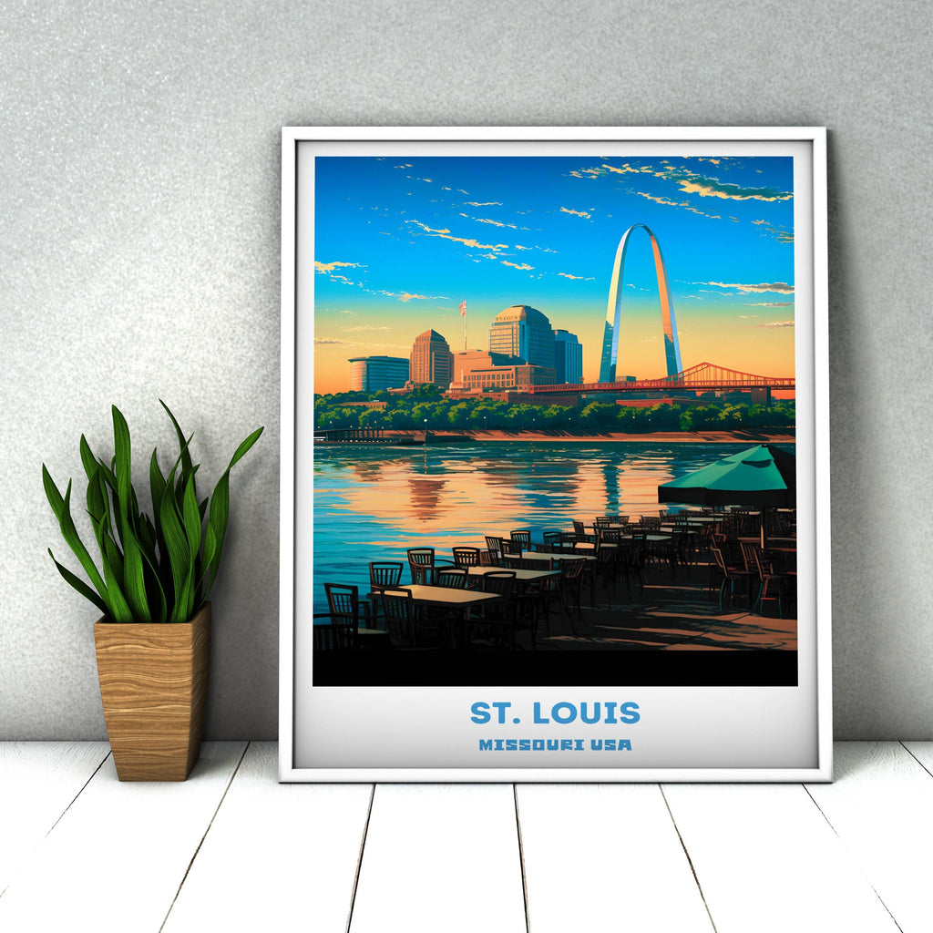 St. Louis Wall Art Print -St. Louis Cityscape Art - St. Louis Wall Art Decor-3