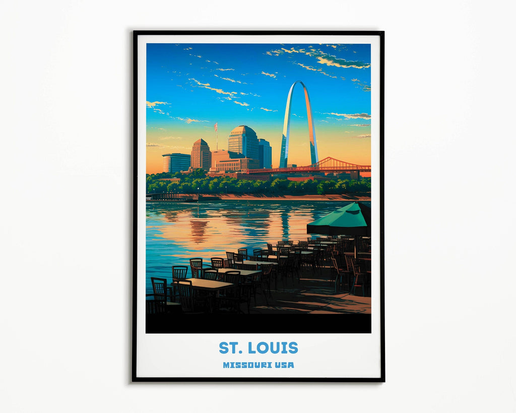 St. Louis Wall Art Print -St. Louis Cityscape Art - St. Louis Wall Art Decor-0