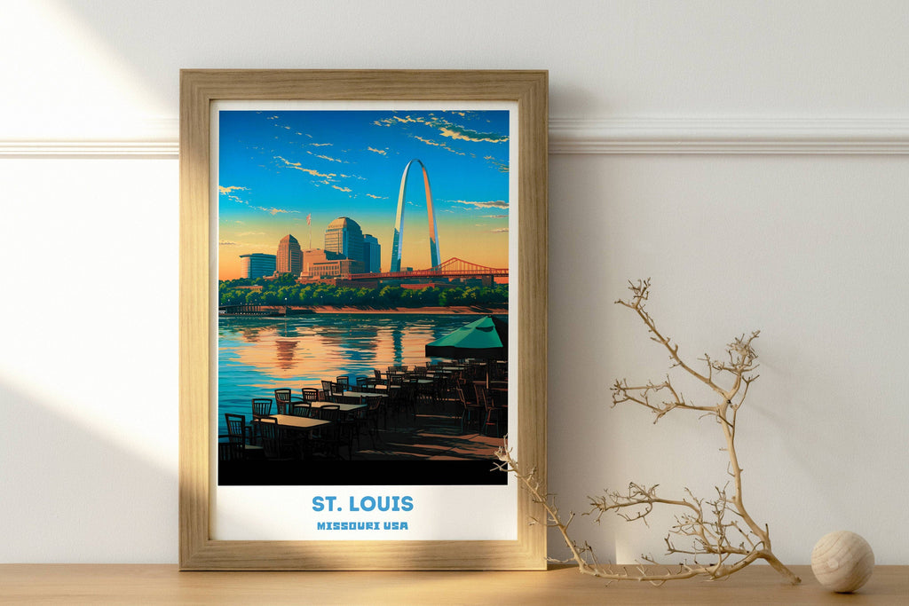 St. Louis Wall Art Print -St. Louis Cityscape Art - St. Louis Wall Art Decor-2