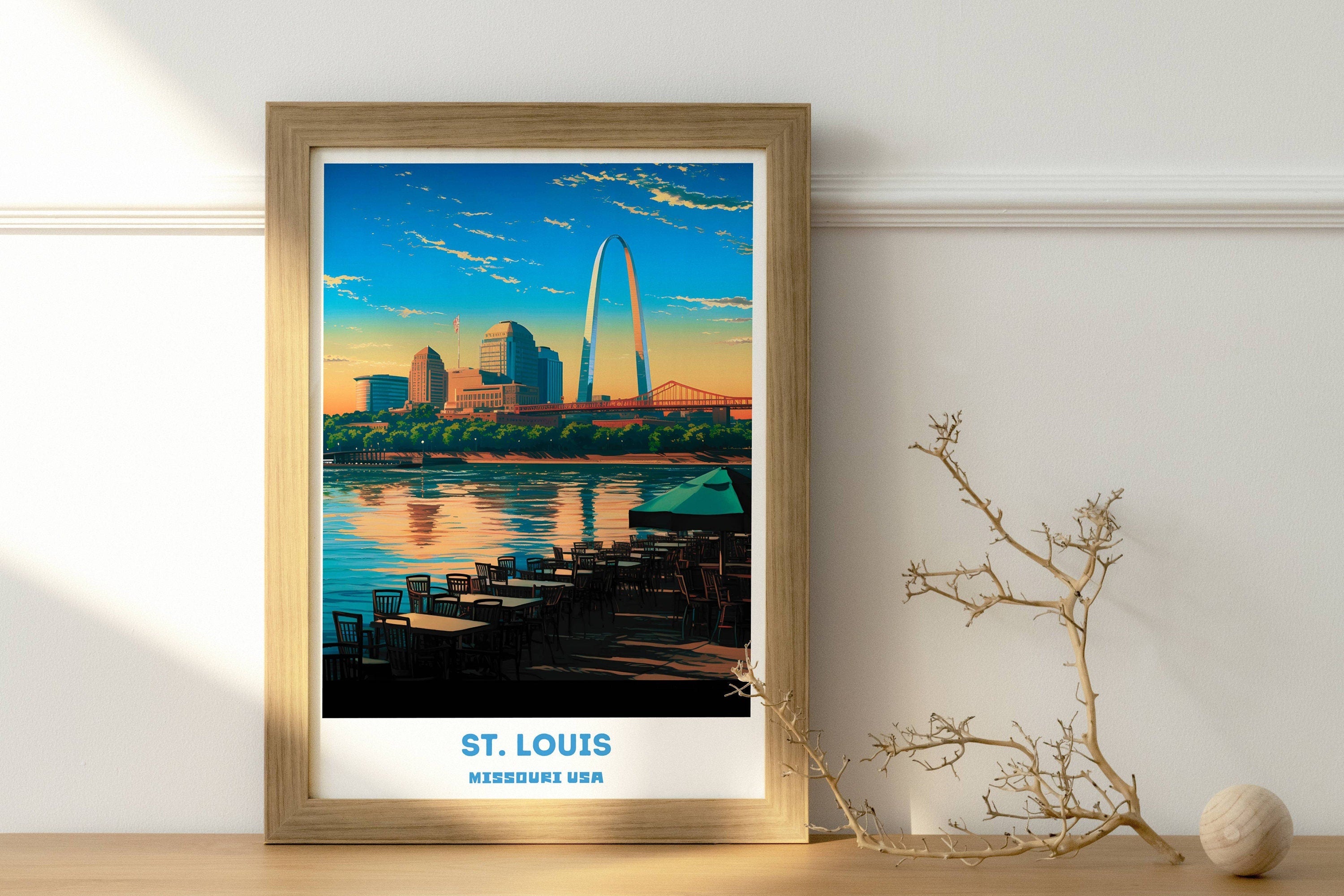 St. Louis Wall Art Print -St. Louis Cityscape Art - St. Louis Wall Art Decor-2